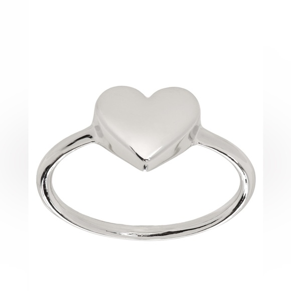 NUMBERING Silver Heart Ring - Picture 1 of 7